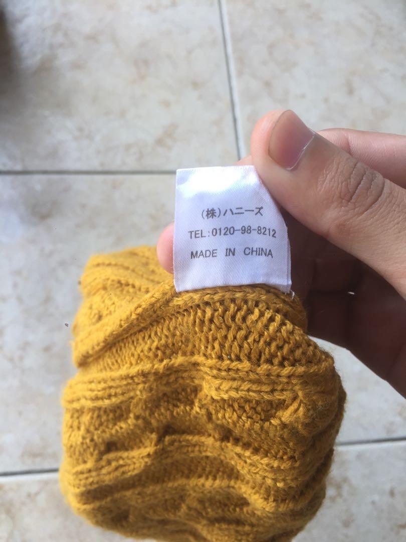 Mustard beanie hat, Fesyen Pria 