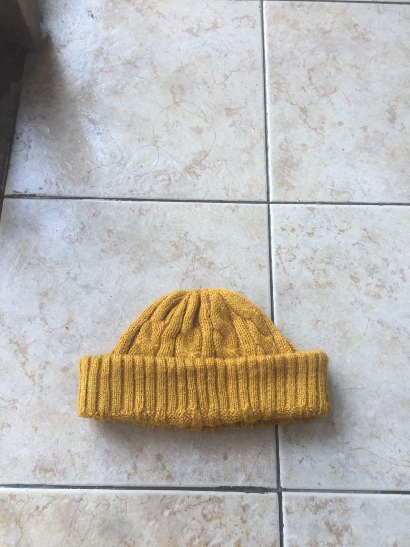 Mustard beanie hat, Fesyen Pria 