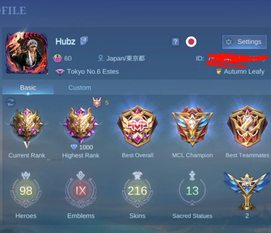 Mythic Glory 1k 8 Collector 2 Legend Skin 10 Mcl 2 Gold Mobile Legends Account Mlbb Free Delivery Drive To You Video Gaming Video Games Others On Carousell
