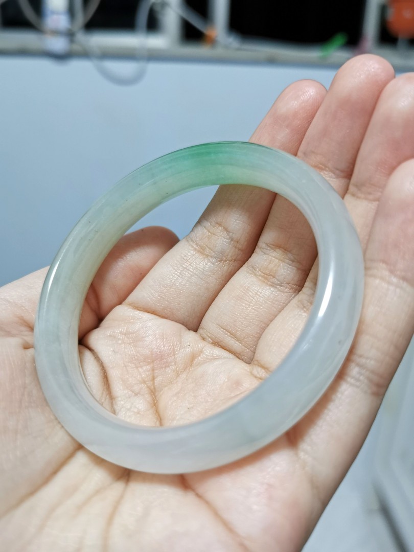 Natural Icy Jade Bangle A Type 53.0 mm Women s Fashion Jewelry