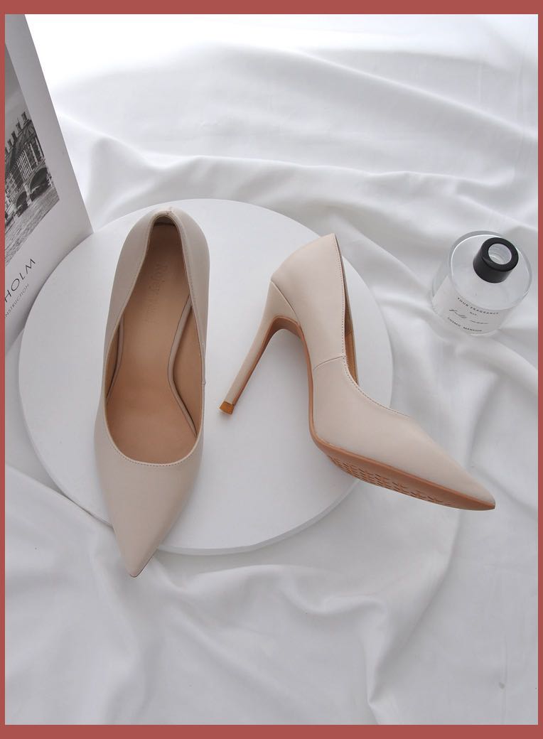 NEW Beige Colour High Heels 10cm Size 