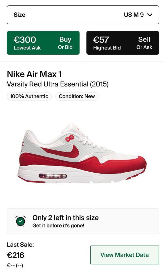 air max 1 varsity red