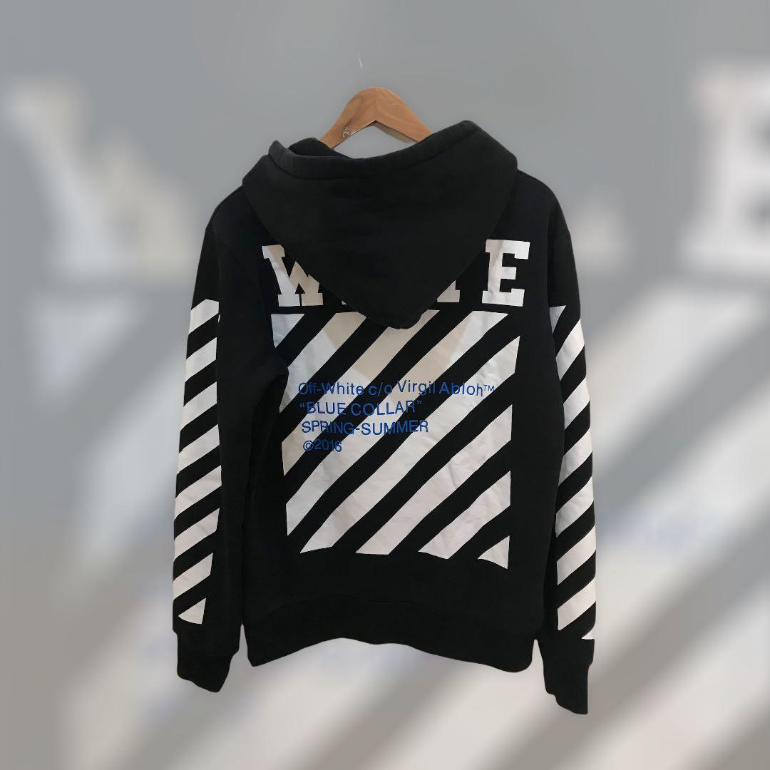 Off white cheap blue collar sweatshirt