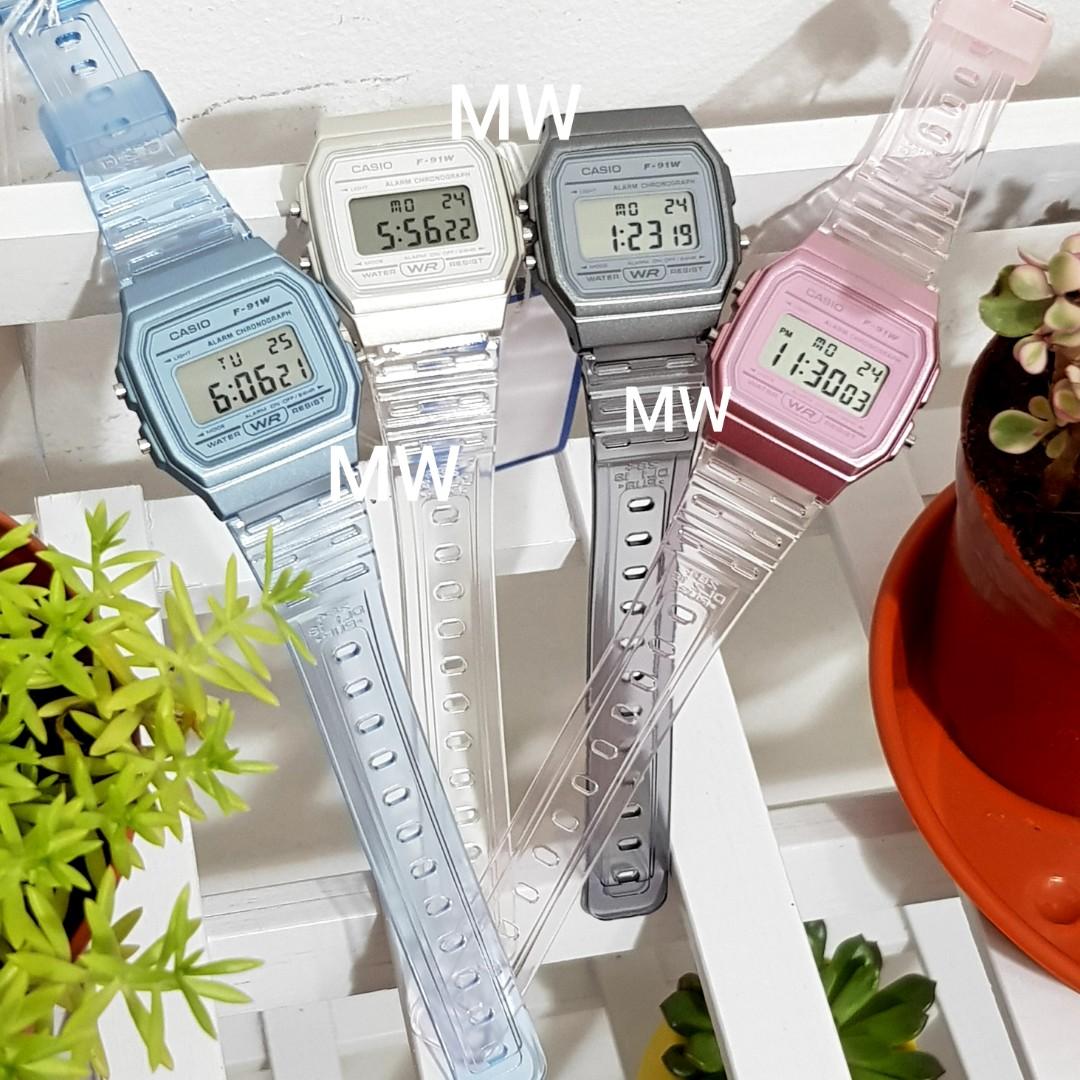 Original Casio jelly digital ladies girls kids transparent watch