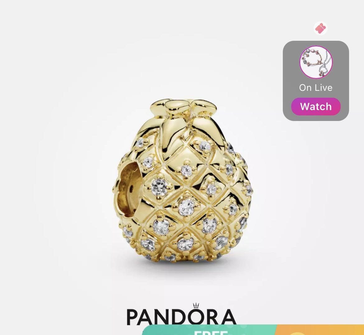 Seguid así Realista Malversar Pandora Sparkling Pineapple Charm, ONG ah!, Women's Fashion, Jewelry &  Organisers, Charms on Carousell