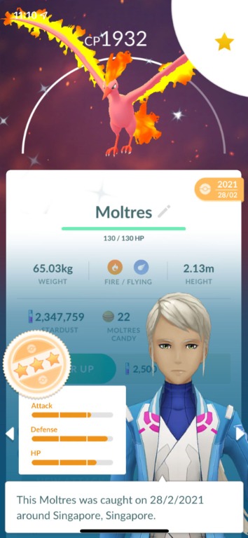 Pokemon #2146 Shiny-Moltres Shiny Picture - For Pokemon Go Players