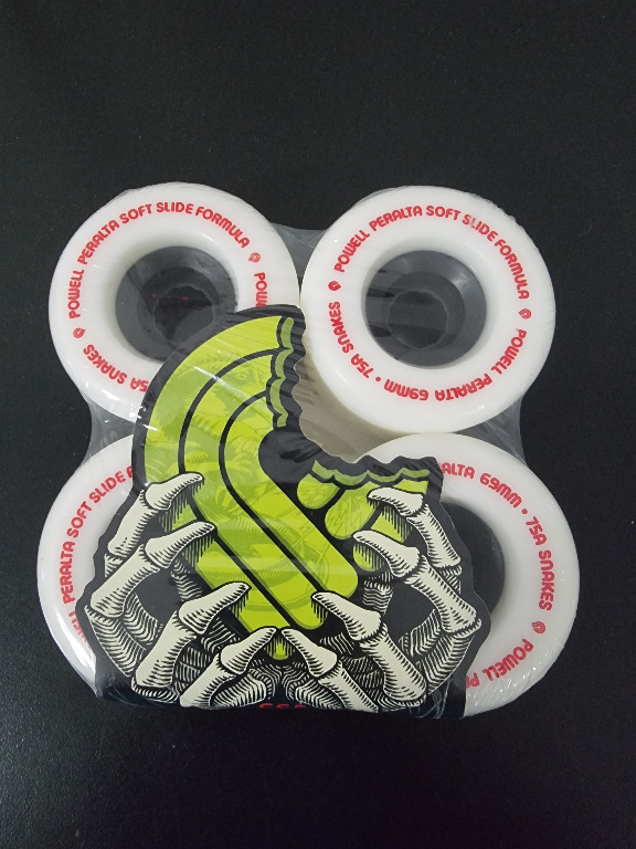 Powell Peralta Snakes Skateboard Wheels 69mm 75a 4pk White, Sports ...