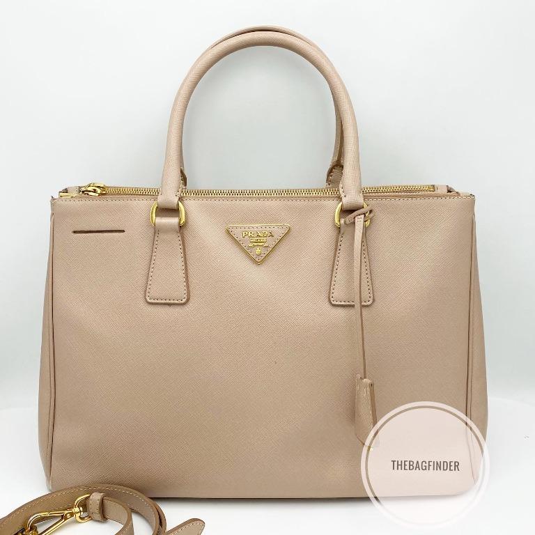 Authentic Prada Saffiano Monochrome Medium Bag (light beige), Luxury, Bags  & Wallets on Carousell