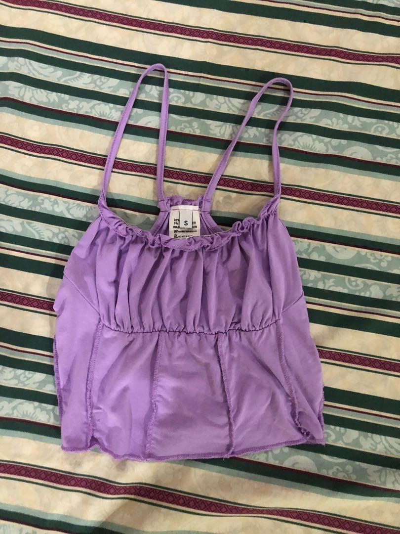 purple bustier top