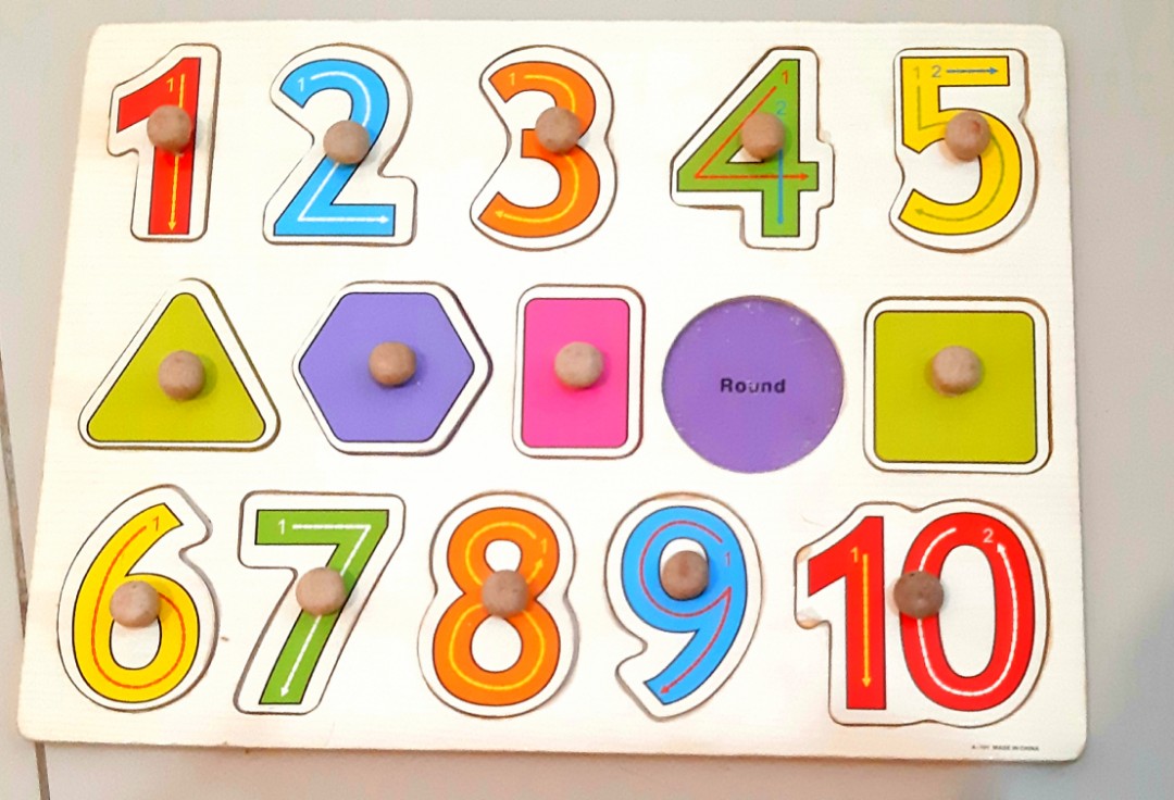 Puzzle Numbers Shapes Bayi Anak Mainan Baby Walker Di Carousell