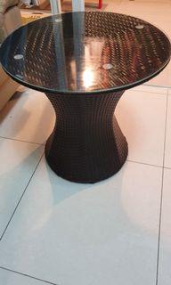Rattan outdoor coffee table