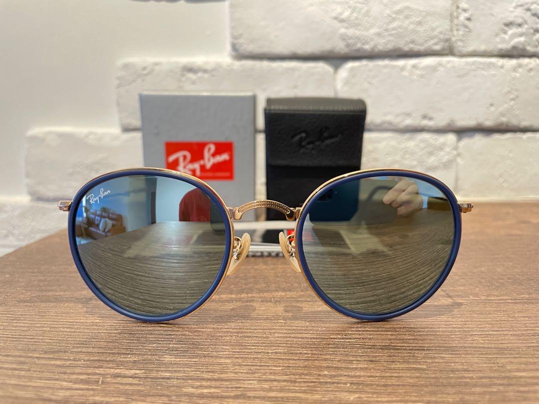 Ray ban round new arrivals folding rb3517