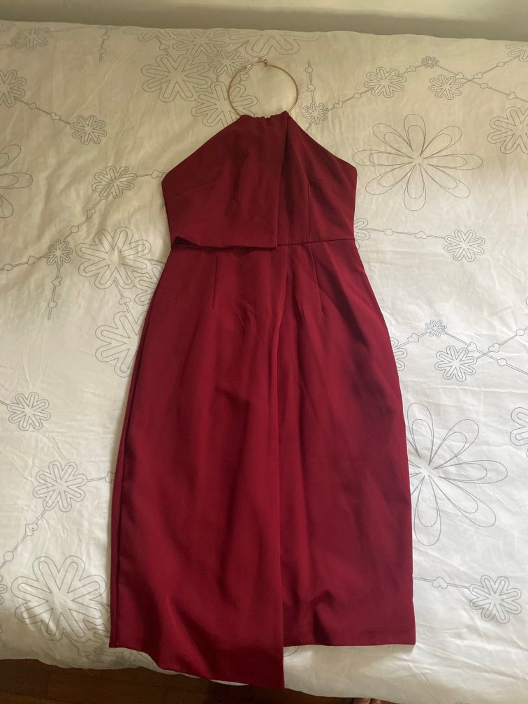 Red halter dress Women s Fashion Dresses Sets Dresses on