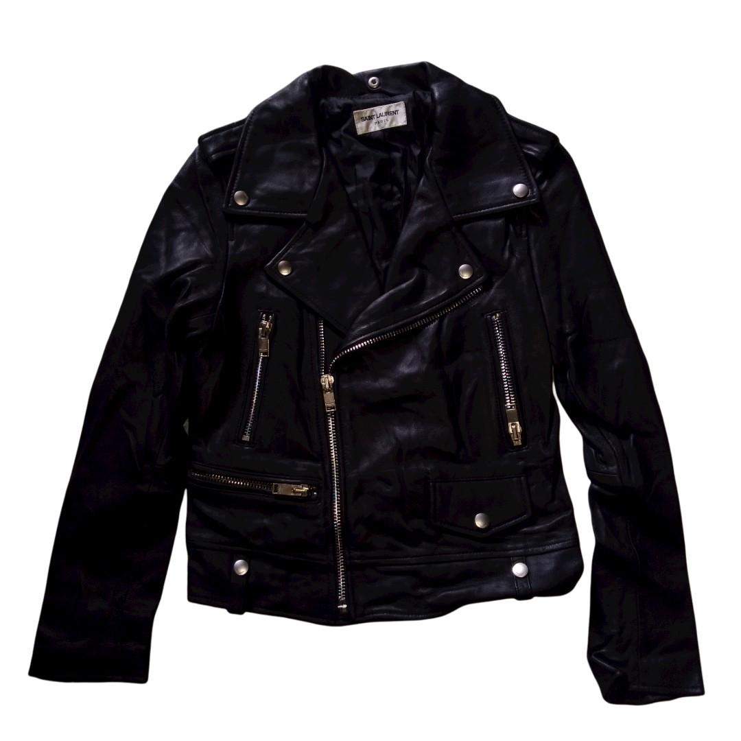 Saint laurent bird motorcycle jacket discount