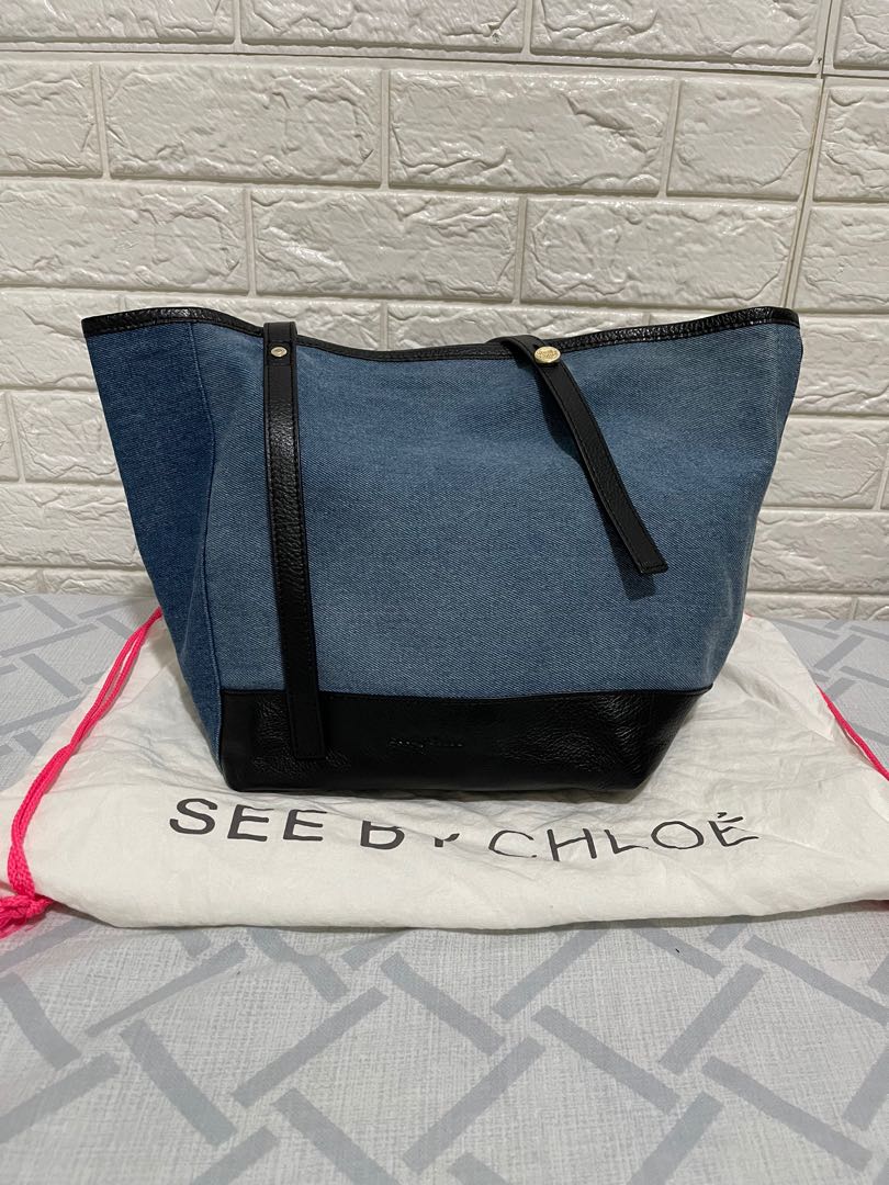 See by chloe denim tote hot sale