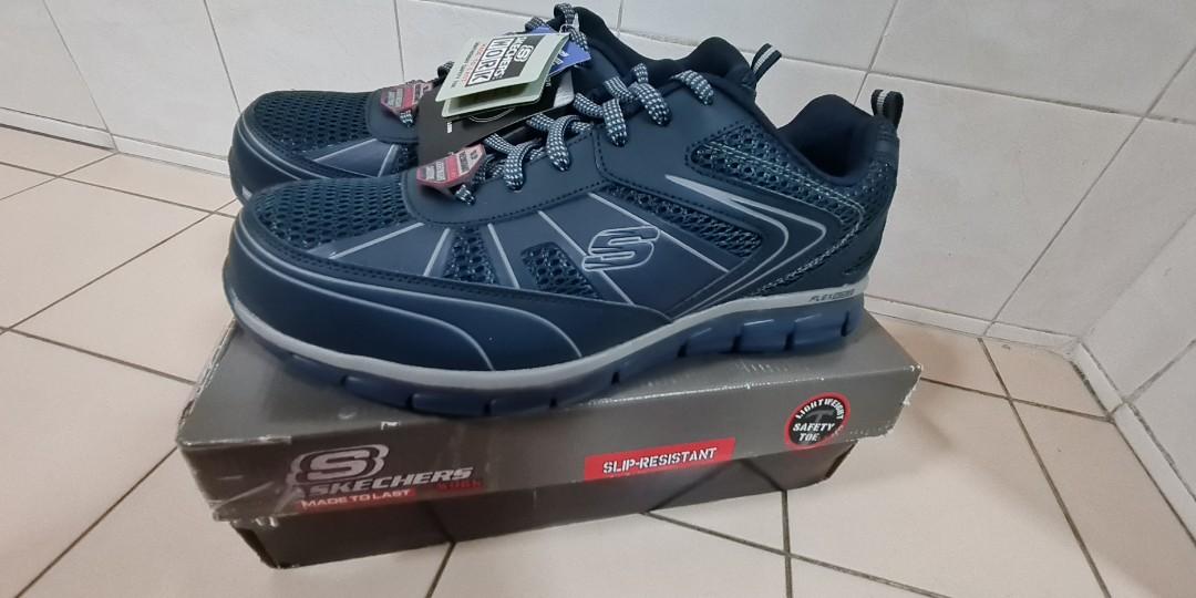 Skechers slip resistant lightweight safety toe Men s Fashion