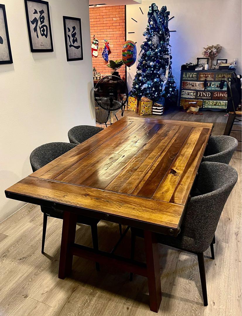 Used solid sale wood dining table