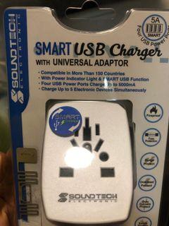 Soundtech Smart USB Charger w Universal Adaptor