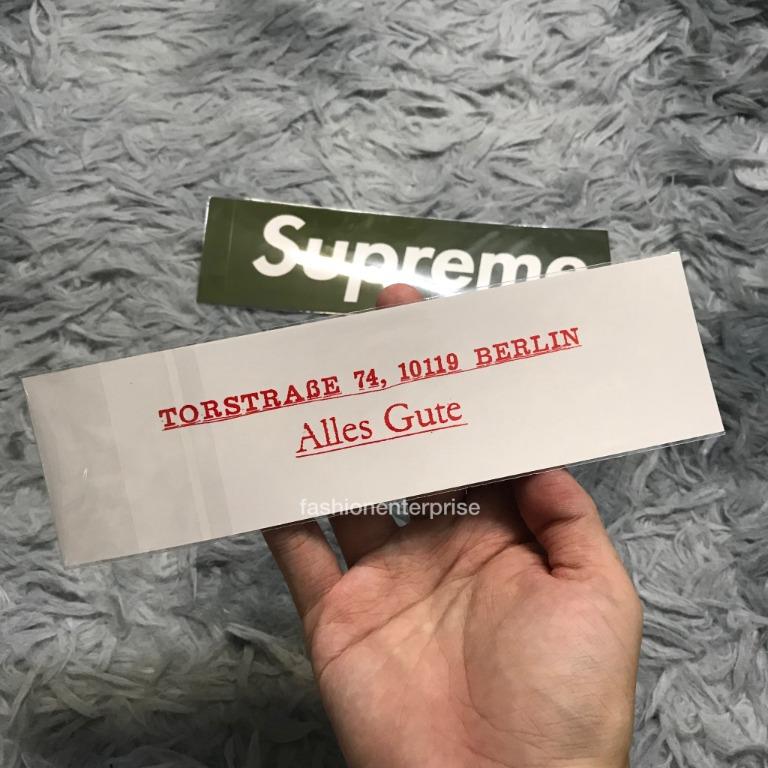 Supreme FW21 Berlin Box Logo Sticker Men s Fashion Watches