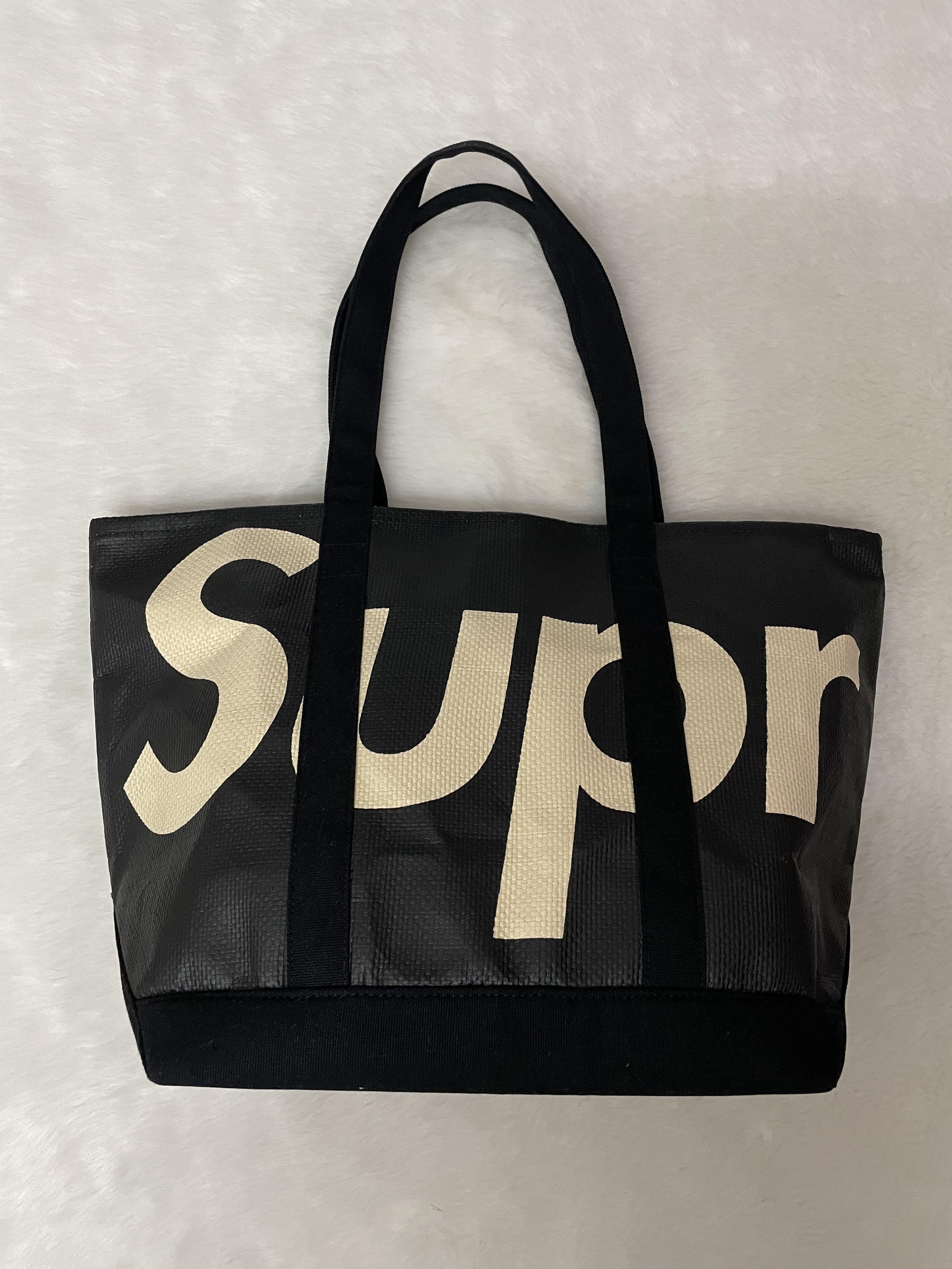 バッグsupreme raffia tote bag black - トートバッグ