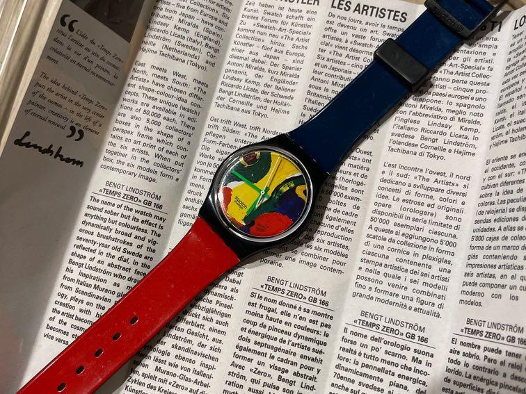 Swatch - Swatch Artist Series / Lindström, 女裝, 手錶及配件, 手錶- Carousell
