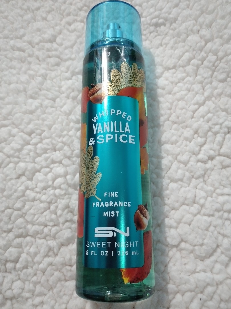 Whipped vanilla and spice body spray deals