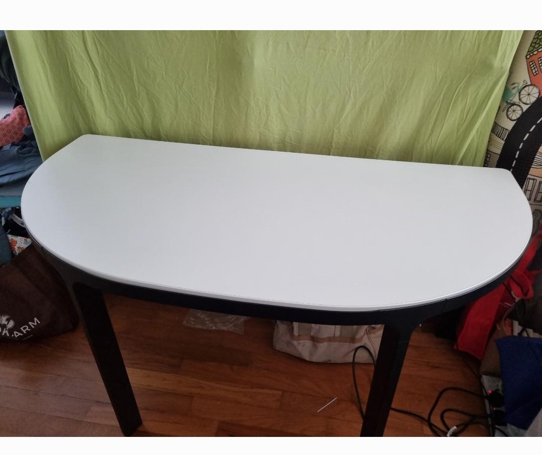 Ikea Bekant half round desk, Furniture & Home Living, Furniture, Tables