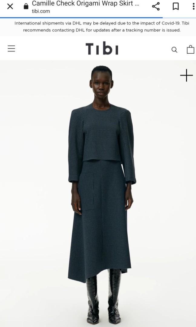 Check wrap skirt zara discount