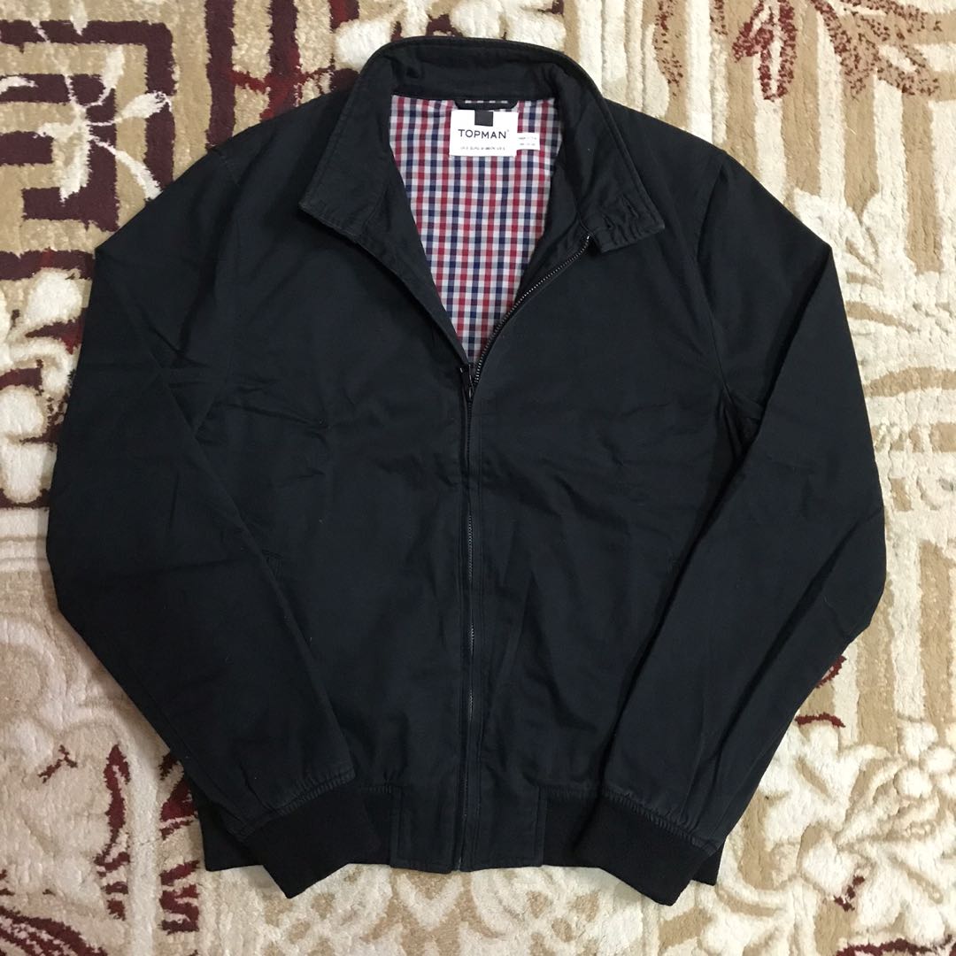 Topman Harrington Jacket Black Men s Fashion Tops Sets