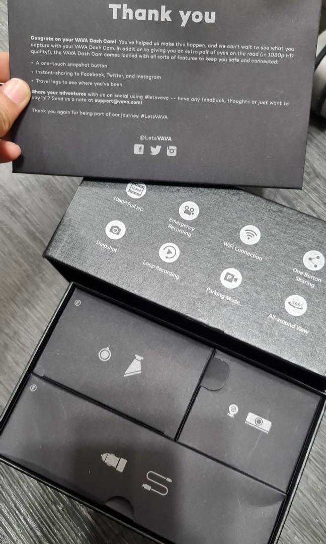 BB VAVA Dash Cam with FeatureRich App, Night Vision with Sony IMX291