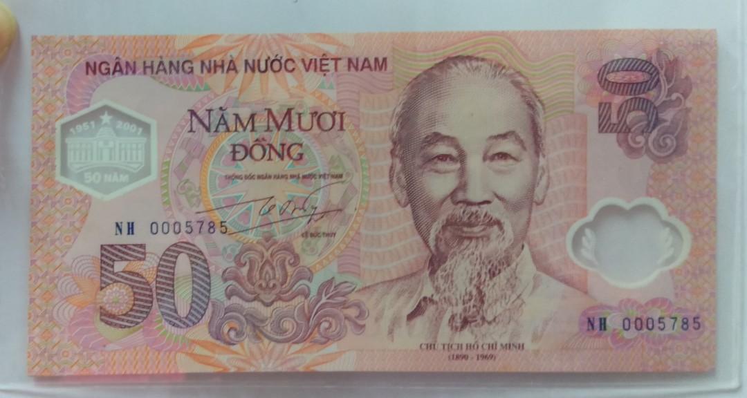 Vietnam 50 dong 2001 commemorative polymer, Hobbies & Toys, Memorabilia ...