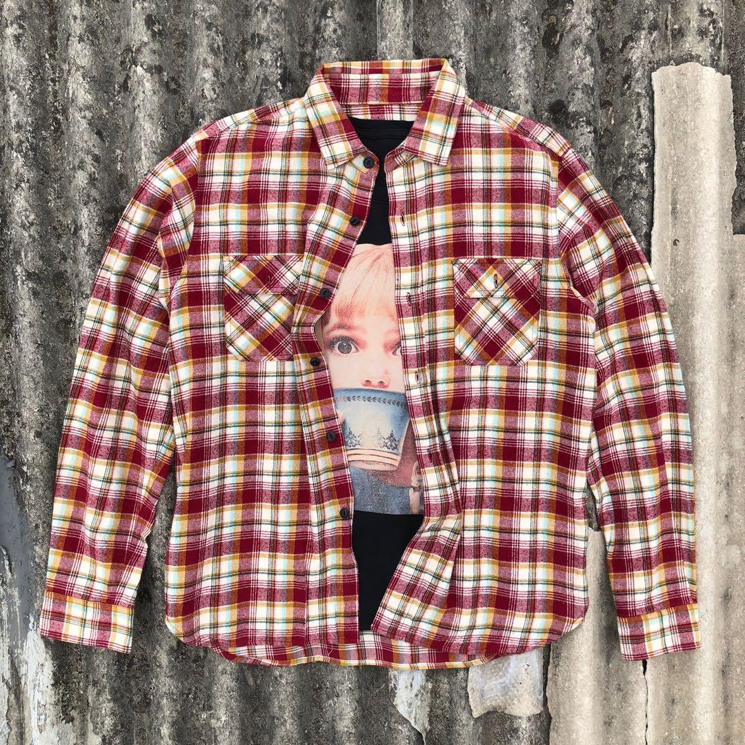 Vintage plaid shirt flannel wool 