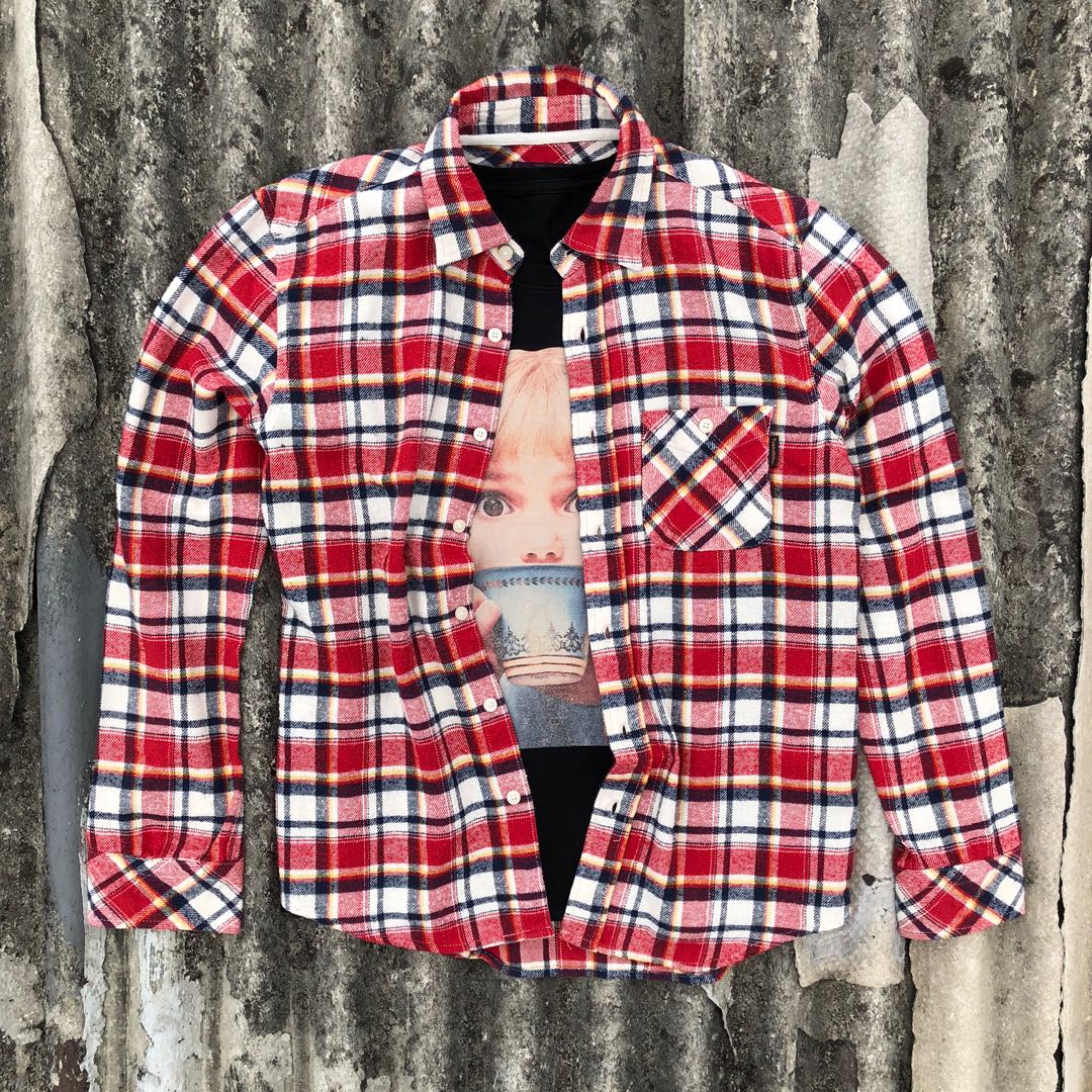 Vintage plaid shirt flannel wool 