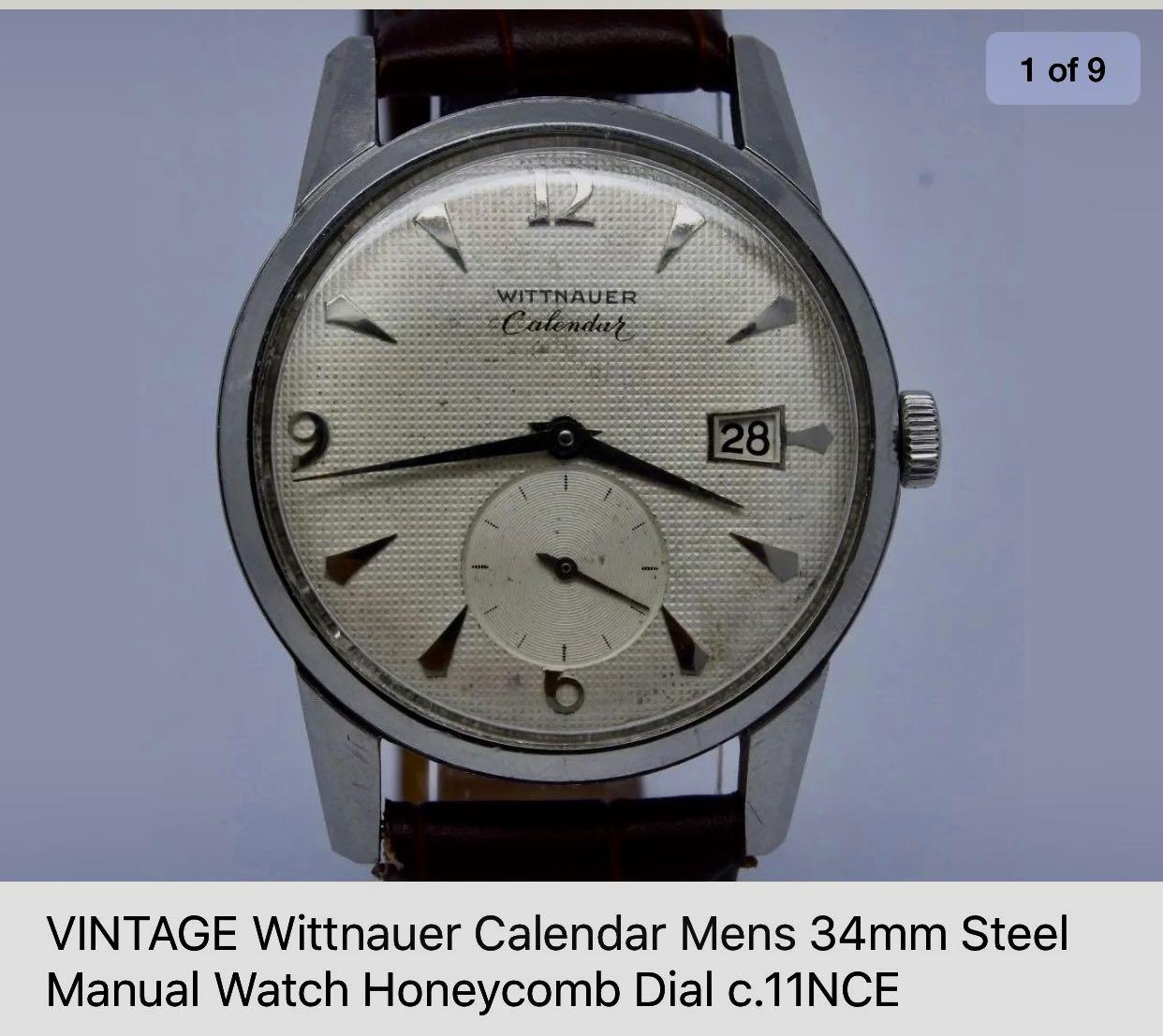 Vintage Wittnauer Calendar Men manual watch, Men's Fashion, Watches