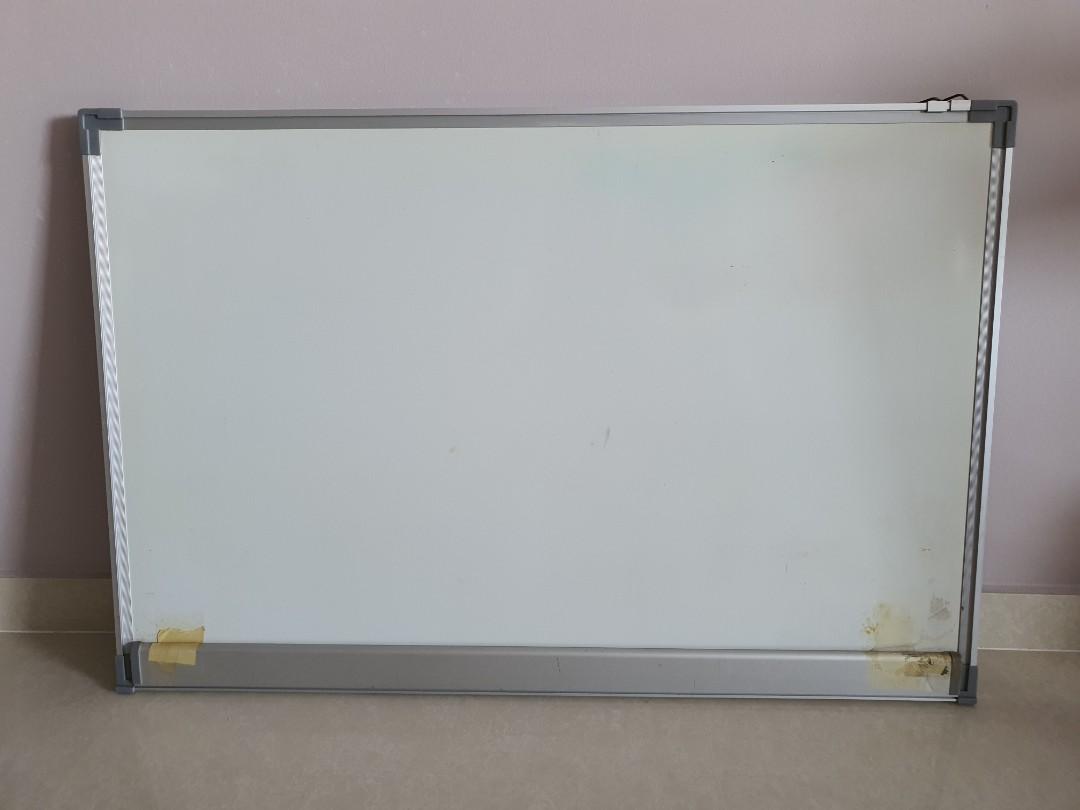 Wall Mount White Board with Tray, Cork Memo Board, Furniture & Home