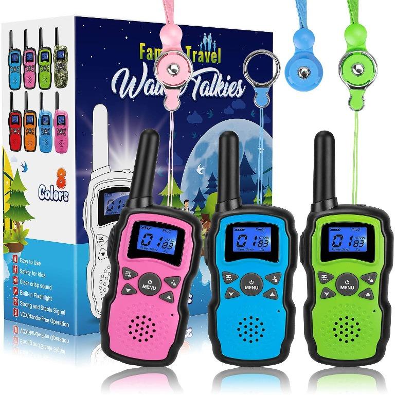 X91 Wishouse Walkie Talkies for Kids, Family Walky Talky Radio Cruise Ship  Long Range, Outdoor Camping Games Toys Birthday Gift for 3-12 Year Old  Girls Boys Pack No Charger No Battery,
