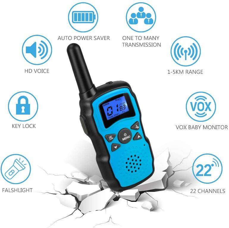 X91 Wishouse Walkie Talkies for Kids, Family Walky Talky Radio Cruise Ship  Long Range, Outdoor Camping Games Toys Birthday Gift for 3-12 Year Old  Girls Boys Pack No Charger No Battery,