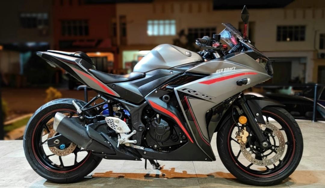 Yamaha R25 Matte Grey 2016 limited edition, Motorbikes on Carousell