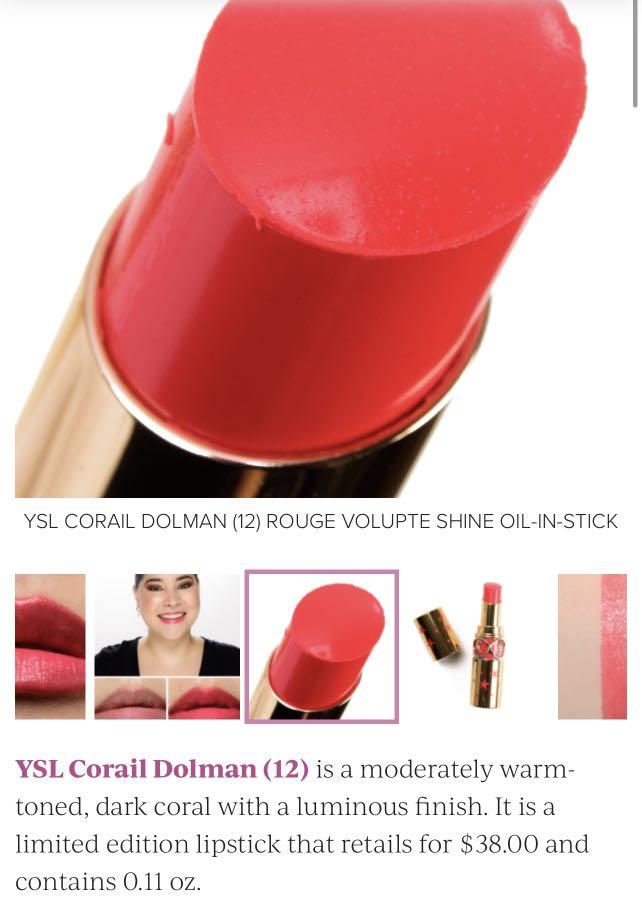 Ysl Rouge Volupte Shine Lipstick, Beauty & Personal Care, Face, Makeup On  Carousell