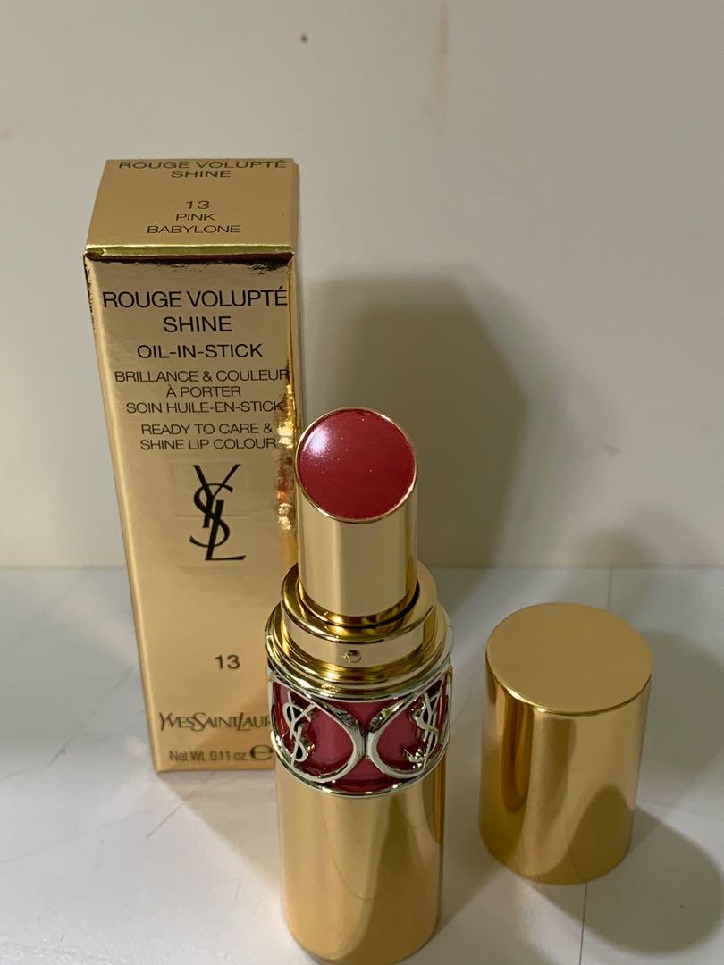 Ysl Rouge Volupte Shine Oil-In-Stick No.13 Pink Babylone 唇膏, 美容＆化妝品, 健康及美容-  皮膚護理, 化妝品- Carousell