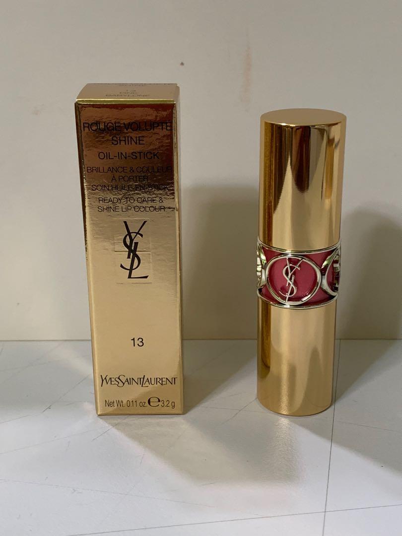 Ysl Rouge Volupte Shine Oil-In-Stick No.13 Pink Babylone 唇膏, 美容＆化妝品, 健康及美容-  皮膚護理, 化妝品- Carousell