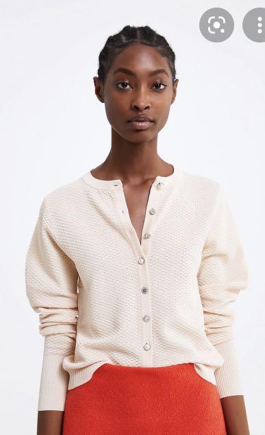 Zara knit cardigan with rhinestone buttons Sale