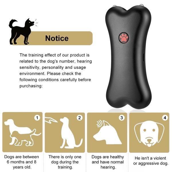 75E Petacc Hand held Anti barking Device Ultrasonic Dog Bark Deterrent USB Charging Dog Barking Controller Training Device with LED Light