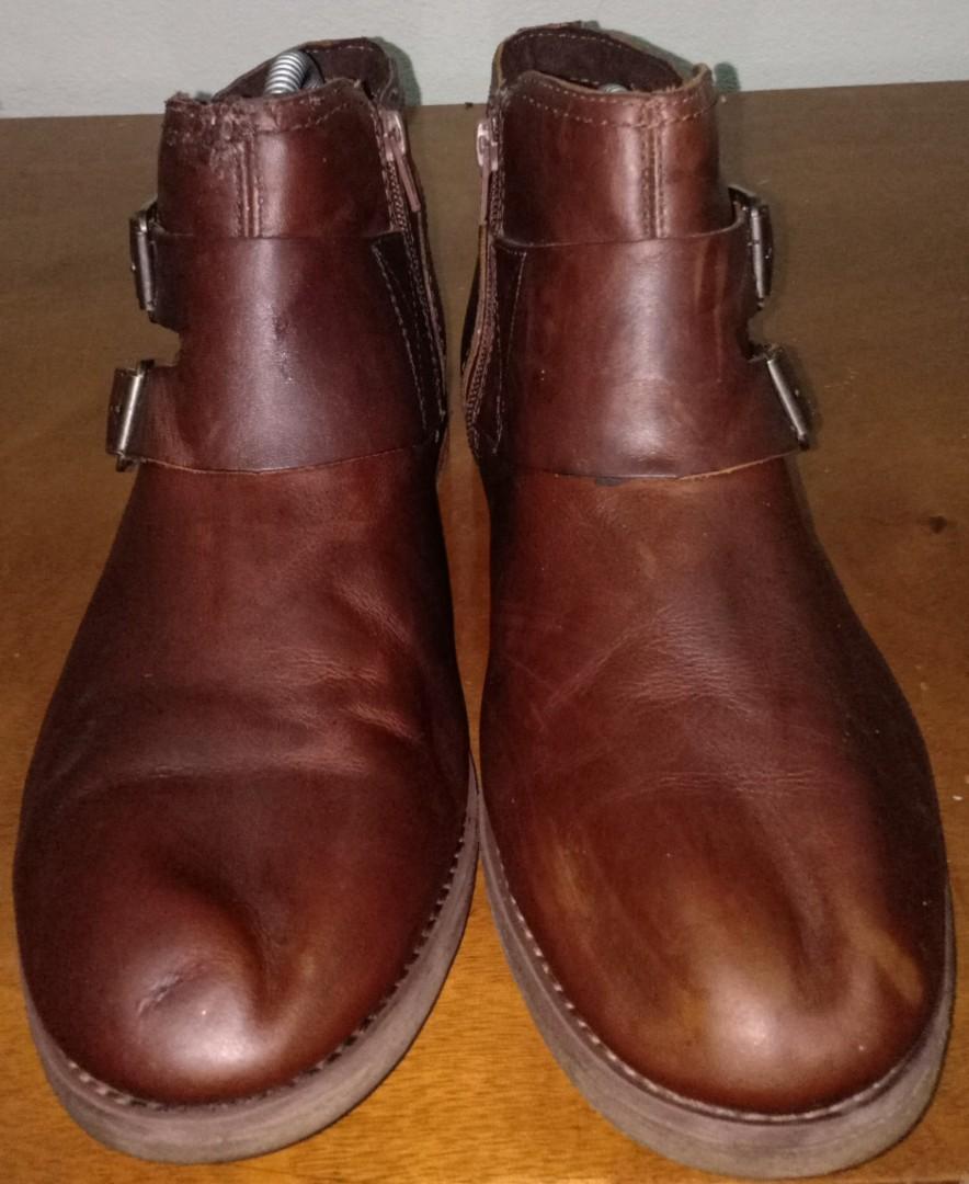9uk Rm168 TimberLand Savin Hill Double Buckle Ankle Boots Zip