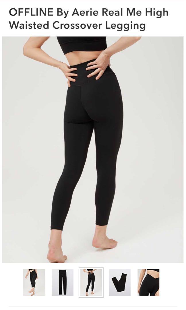 Aerie Real Me High Waisted Crossover Leggings Tights, Women's Fashion,  Activewear on Carousell