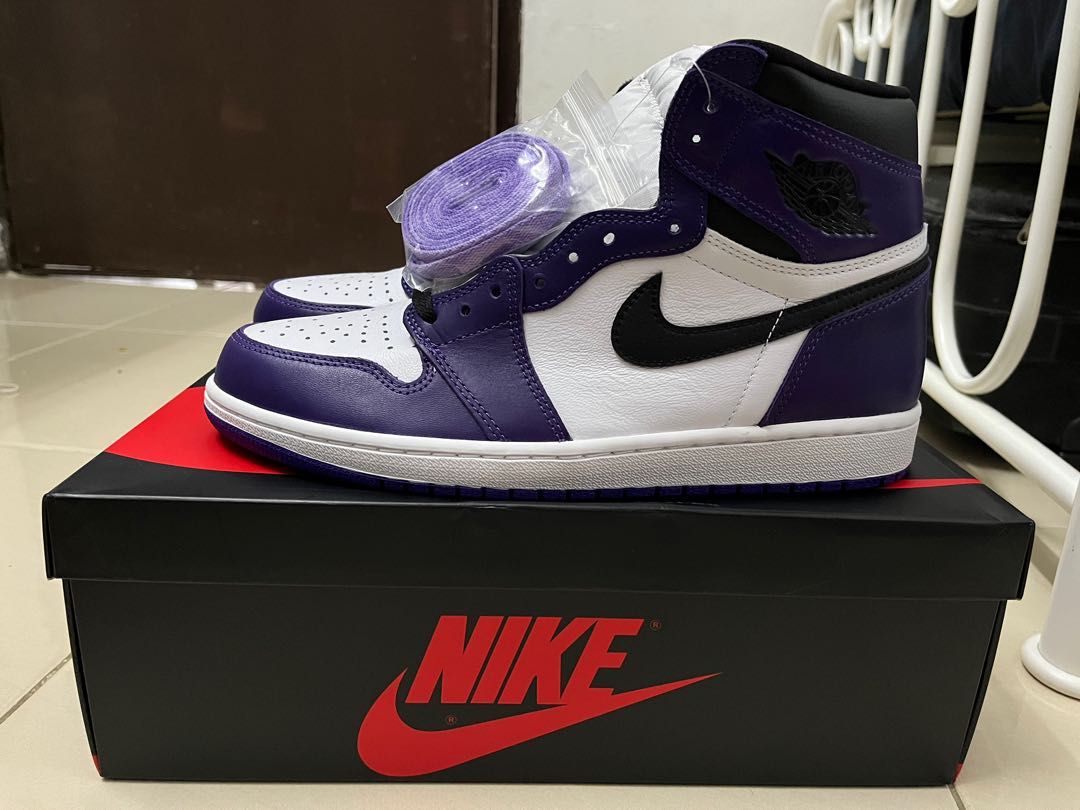 jordan 1 court purple 7y