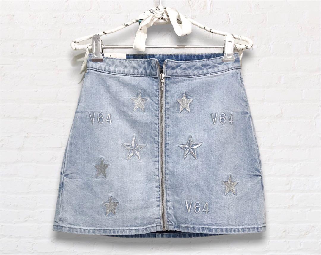 A-line korean denim skirt (Category: Skirts) located in Manila. Submitted by kurdapyaz_corner (Listing ID 1138309861, Image 1). Description: Bnew Mall pull out items from korea W:28” L: 16”.