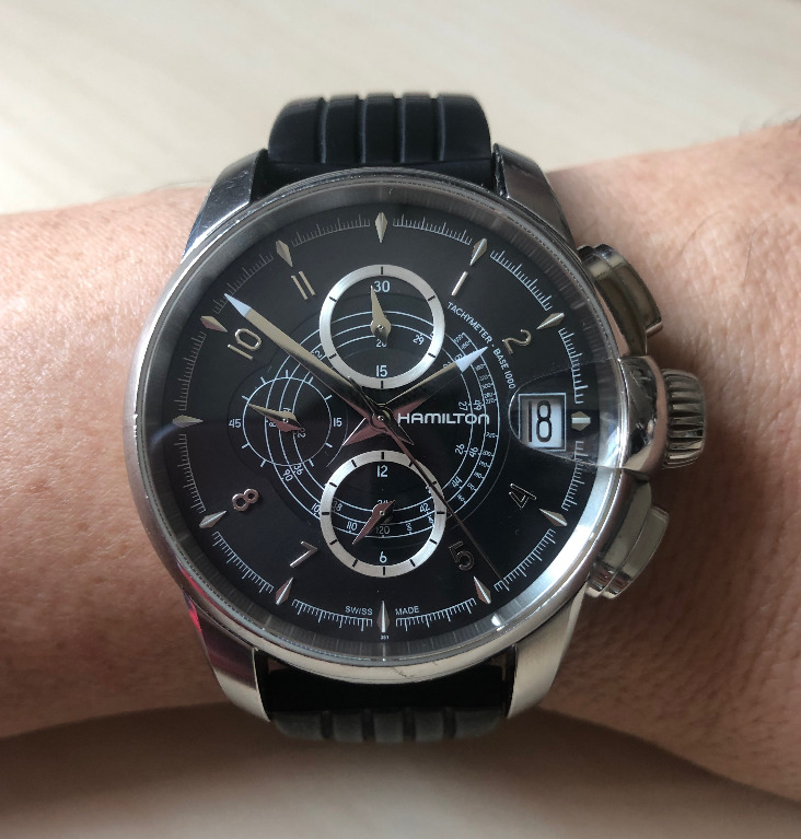 Hamilton railroad chronograph automatic watch on sale