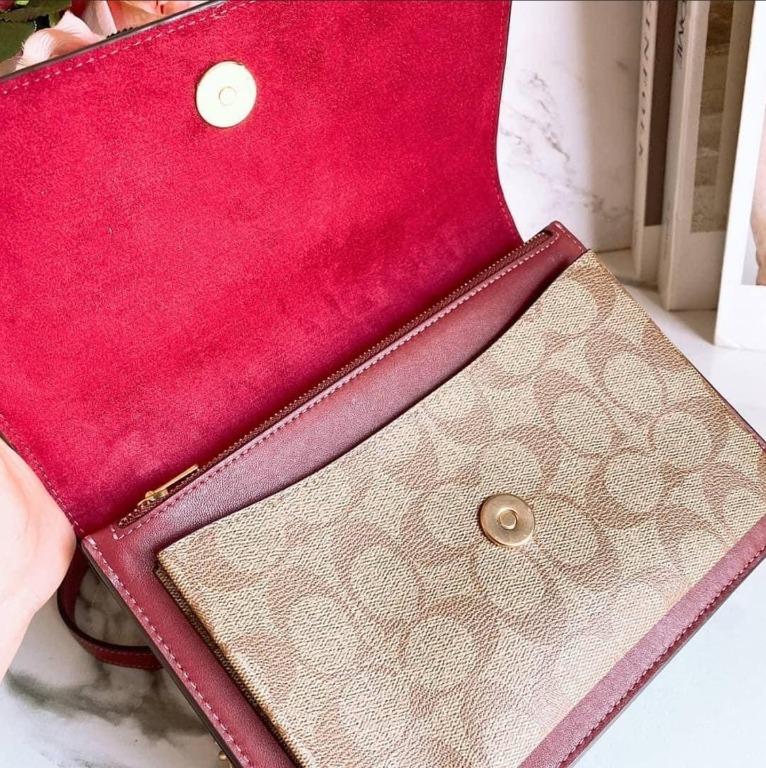 Authentic Coach Klare Crossbody With Rainbow Linear Quilting C1446