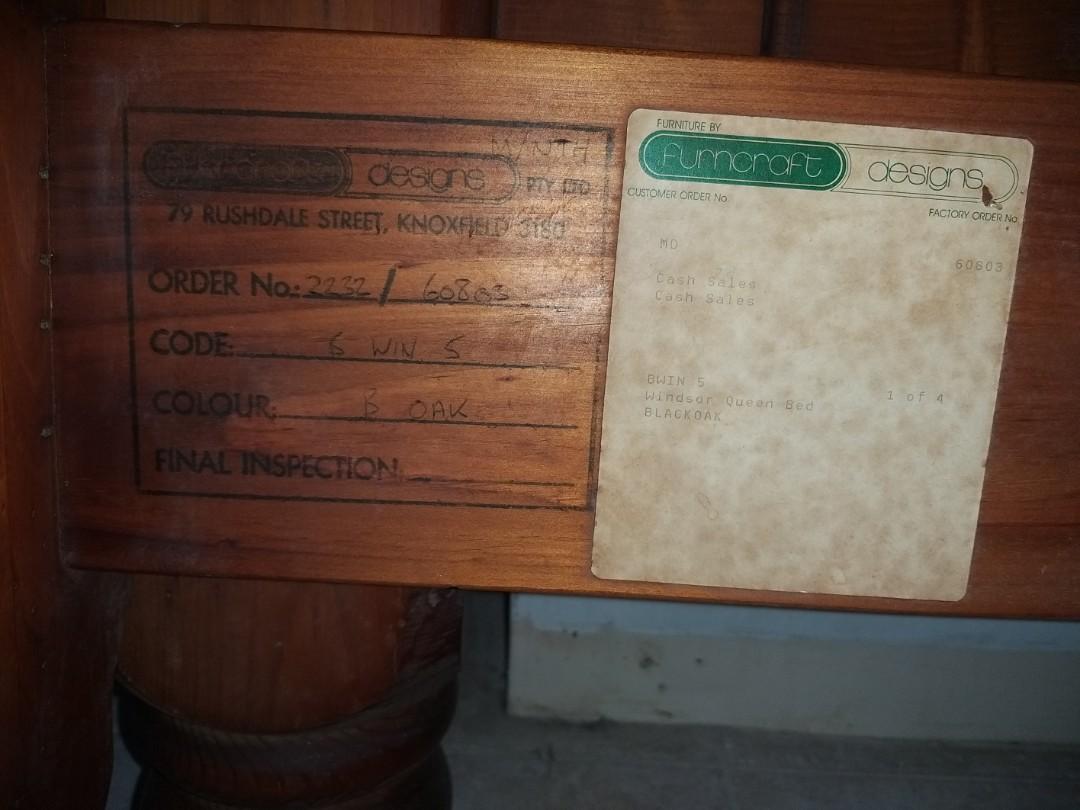 Bed Frames (Category: Bed Frames & Mattresses) located in Singapore. Submitted by is13mohammad (Listing ID 1138206999, Image 1). Description: Oak wood bed frames made in Australia bought it at IMM 10years ago at 3kttwell kept and well used plus neg..